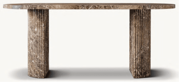 Recalled Byron Emperador Tables and Byron Reeded Stone Tables and Desks (image 2 of 3)