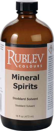 Recalled Rublev Colours Gum Turpentine and Mineral Spirits Bottles