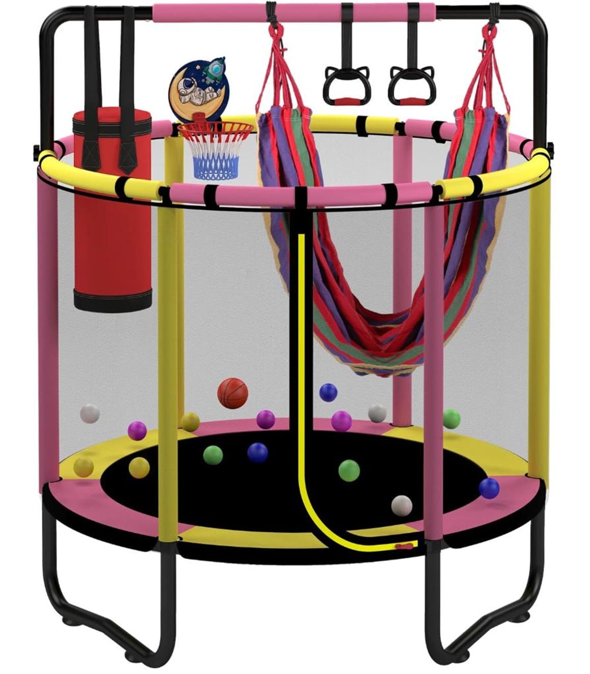Recalled SEGMART 55" Indoor/Outdoor Mini Round Toddler Trampolines with Enclosure Nets an (image 3 of 3)
