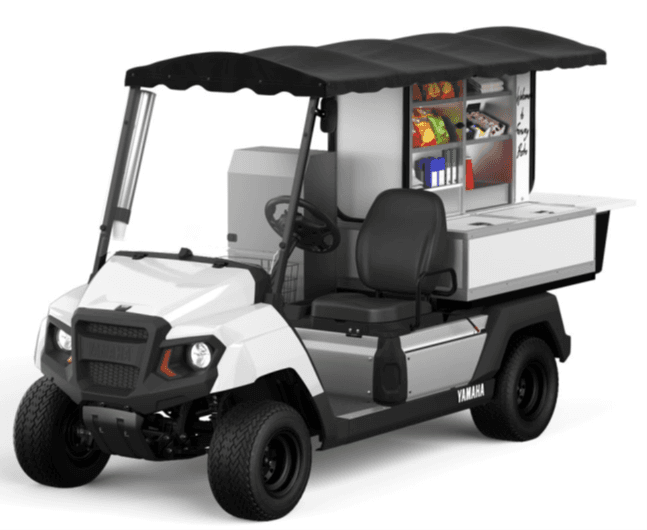 One of the various colors of the model year 2019-2025 UMAX Bistro and Bistro Deluxe Vehicles (white)