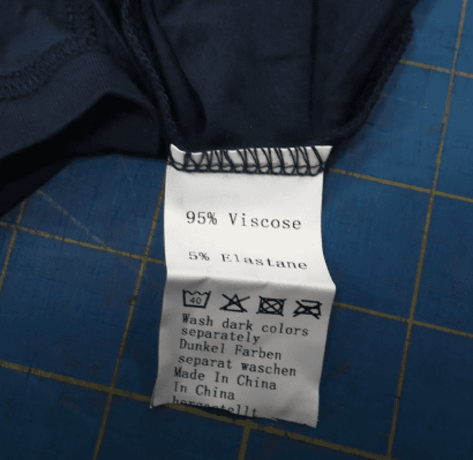 Sewn-in side seam label