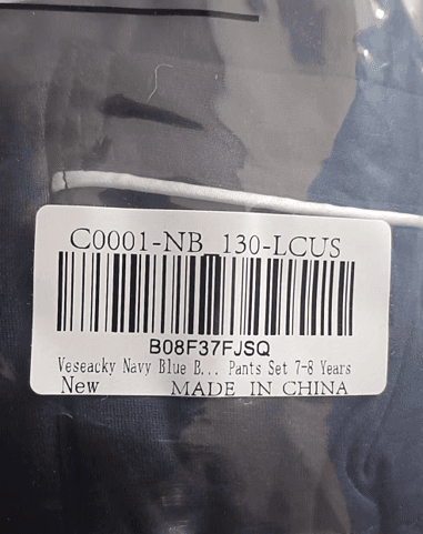 The model number "C0001-NB 130-LCUS" is on a barcode sticker on the packaging