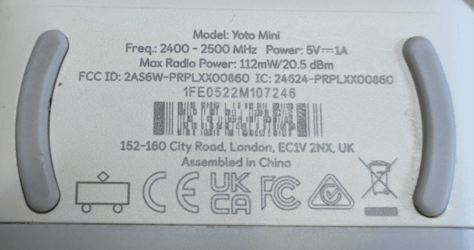 Recalled Yoto Mini speakers (image 2 of 2)