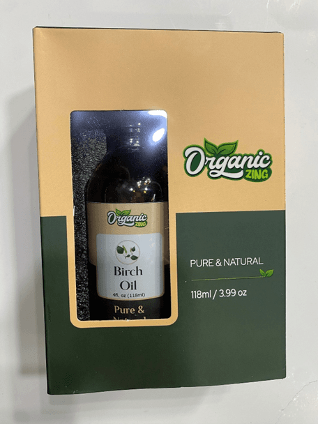 Recalled Organic Zing Birch Oil Bottles