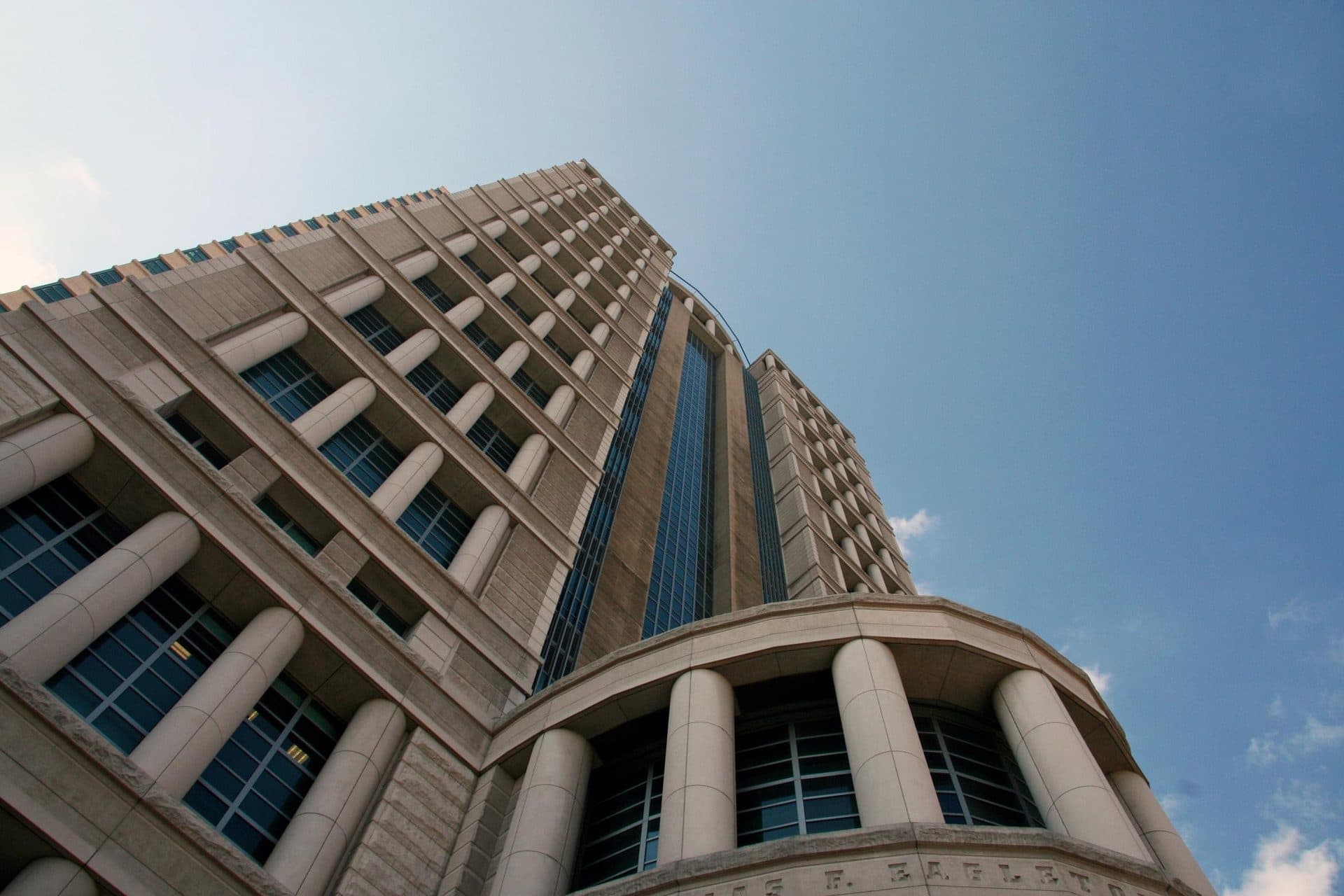 The Thomas F. Eagleton United States Courthouse in St. Louis, Missouri — the federal court building where Bayer filed its $7.25 billion Roundup glyphosate class settlement