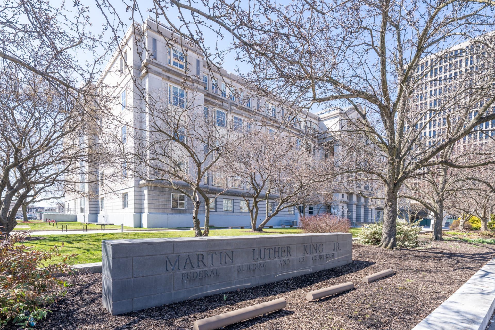 The Martin Luther King Jr. Federal Building and U.S. Courthouse in Newark, New Jersey — the District of New Jersey federal court building where J&J talcum powder cancer claims are consolidated
