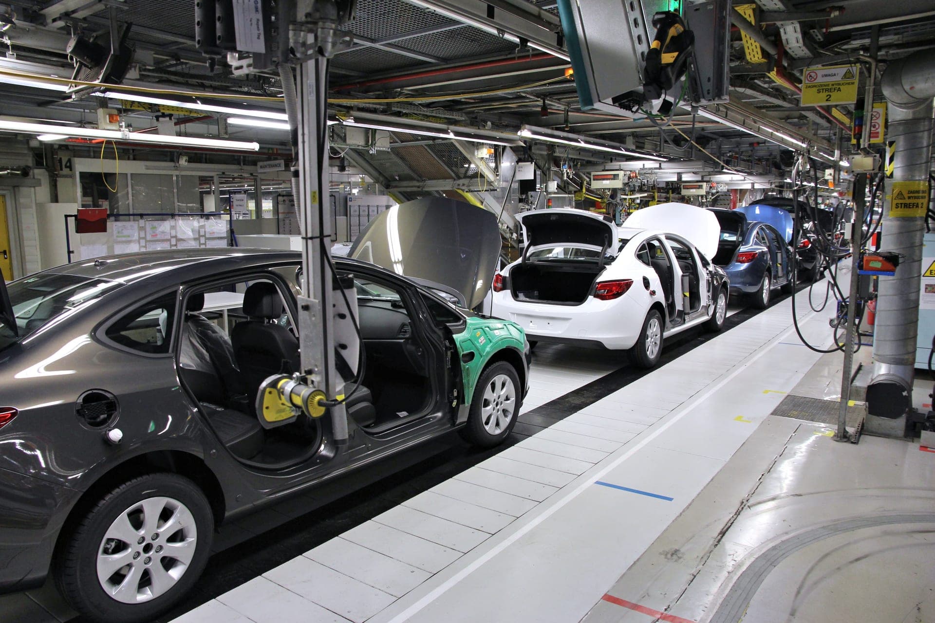 Automobile factory assembly line — representative photo for NHTSA vehicle recall