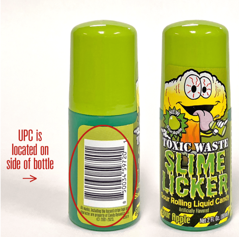 Recalled Slime Licker Sour Rolling Liquid Candy (image 3 of 3)
