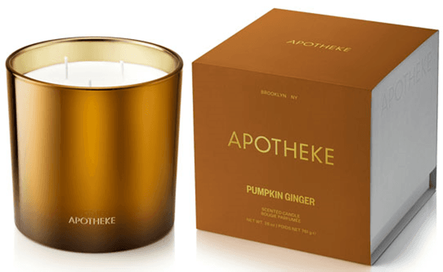 Recalled APOTHEKE's Pumpkin Ginger 3-Wick Scented Candles