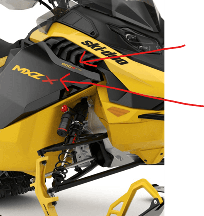 Recalled Model Year 2025 Ski-Doo and Lynx snowmobiles equipped with a