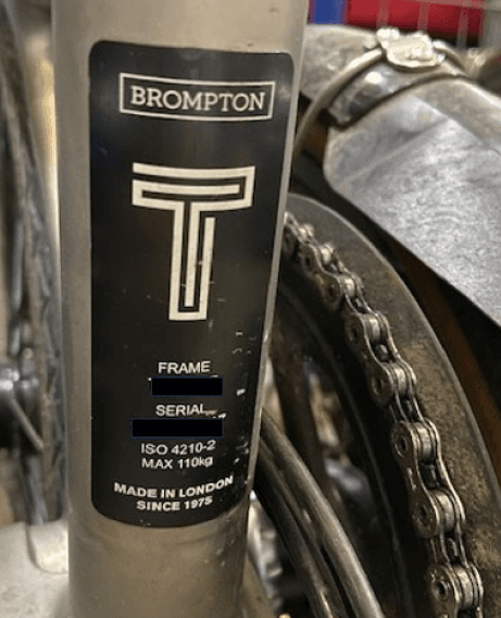 Recalled Brompton T-Line Foldable Bicycles (image 3 of 3)