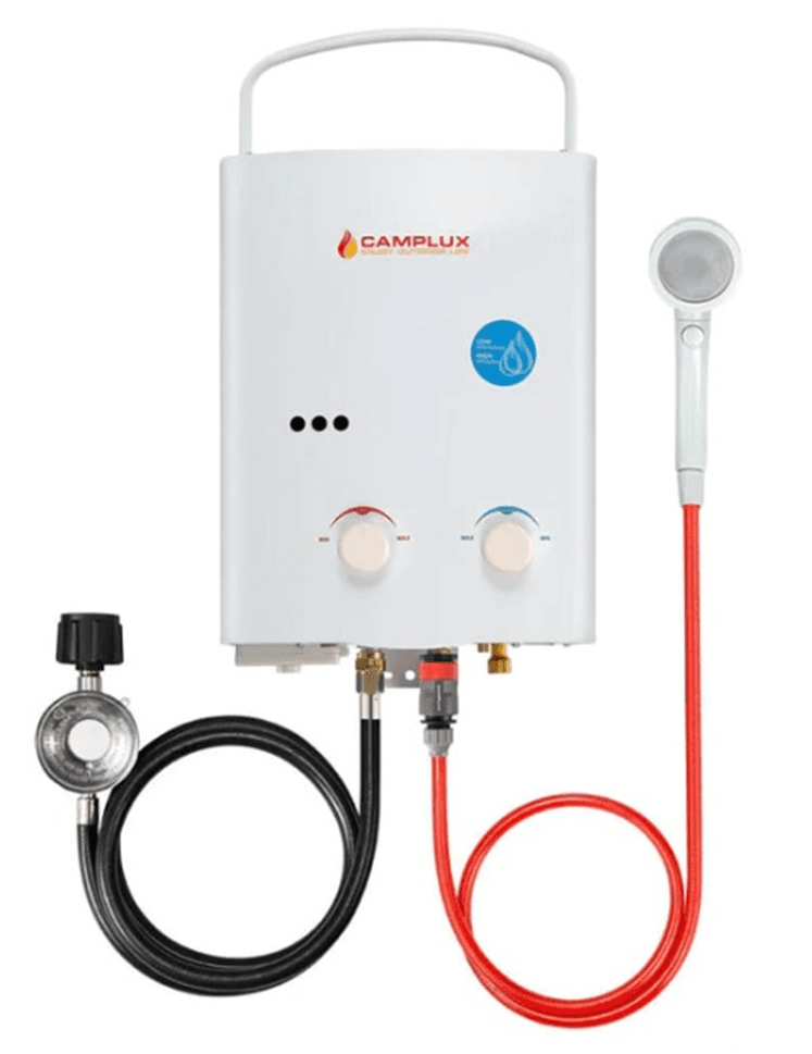 Recalled Camplux portable tankless water heaters