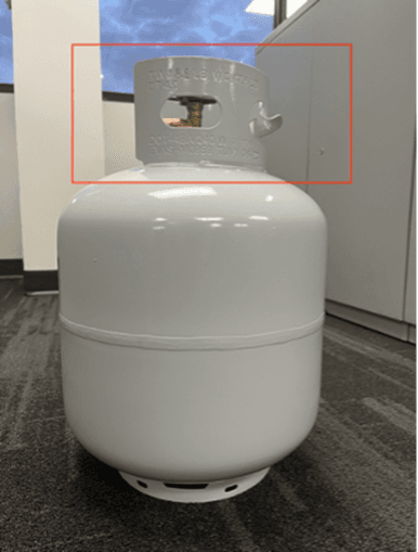 Recalled EVAS 20-lb. propane exchange cylinders
