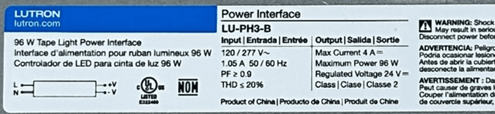 Recalled Lutron-branded power interfaces for LED tape lights (image 2 of 4)