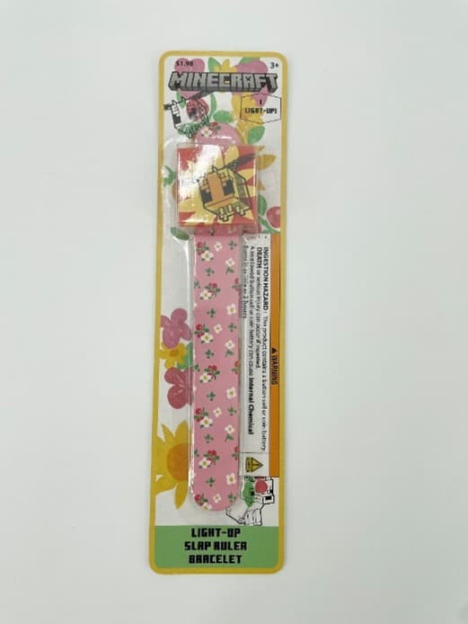 Recalled Minecraft Light-Up Slap Ruler Bracelets