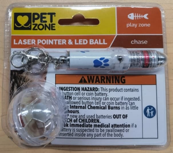 Recalled Pet Zone Laser Pointer & LED Ball Pet Toys