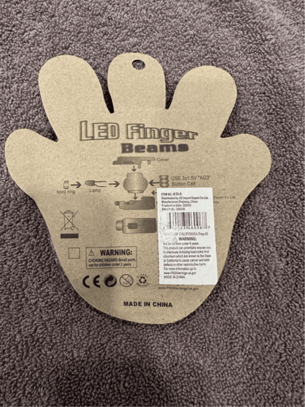 Recalled LED Finger Beam Lights (image 2 of 2)
