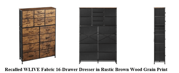 Recalled WLIVE Fabric 16-Drawer Dressers