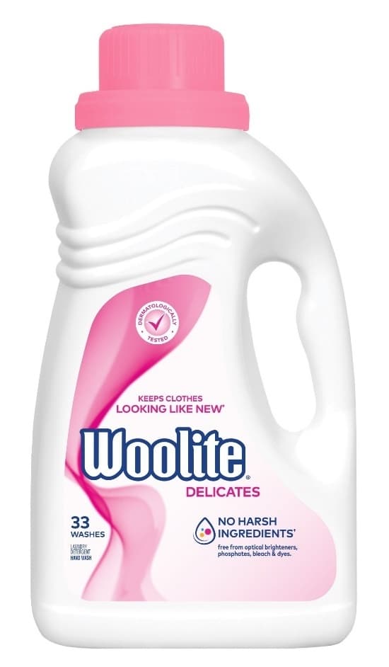 Recalled Woolite Delicates detergent in 50-fluid-ounce bottles