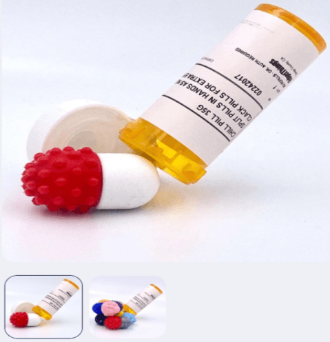 Recalled Chill Pill Magnetic Haptic Fidget Toys Red Bumpy