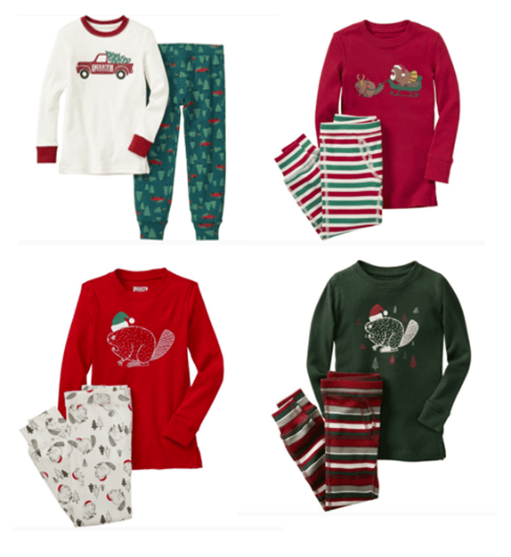 Recalled Children's Holiday Pajama Sets