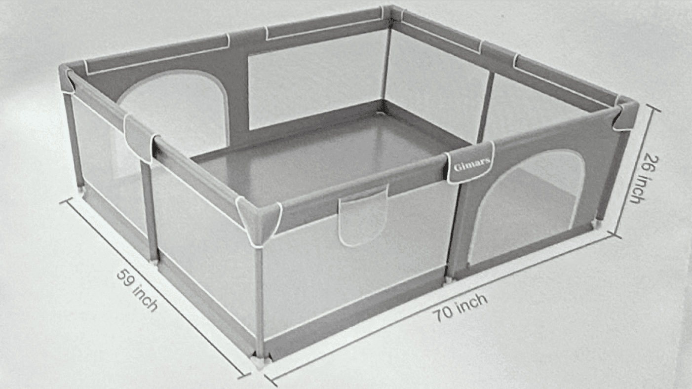 Recalled Gimars Playpen with Mat