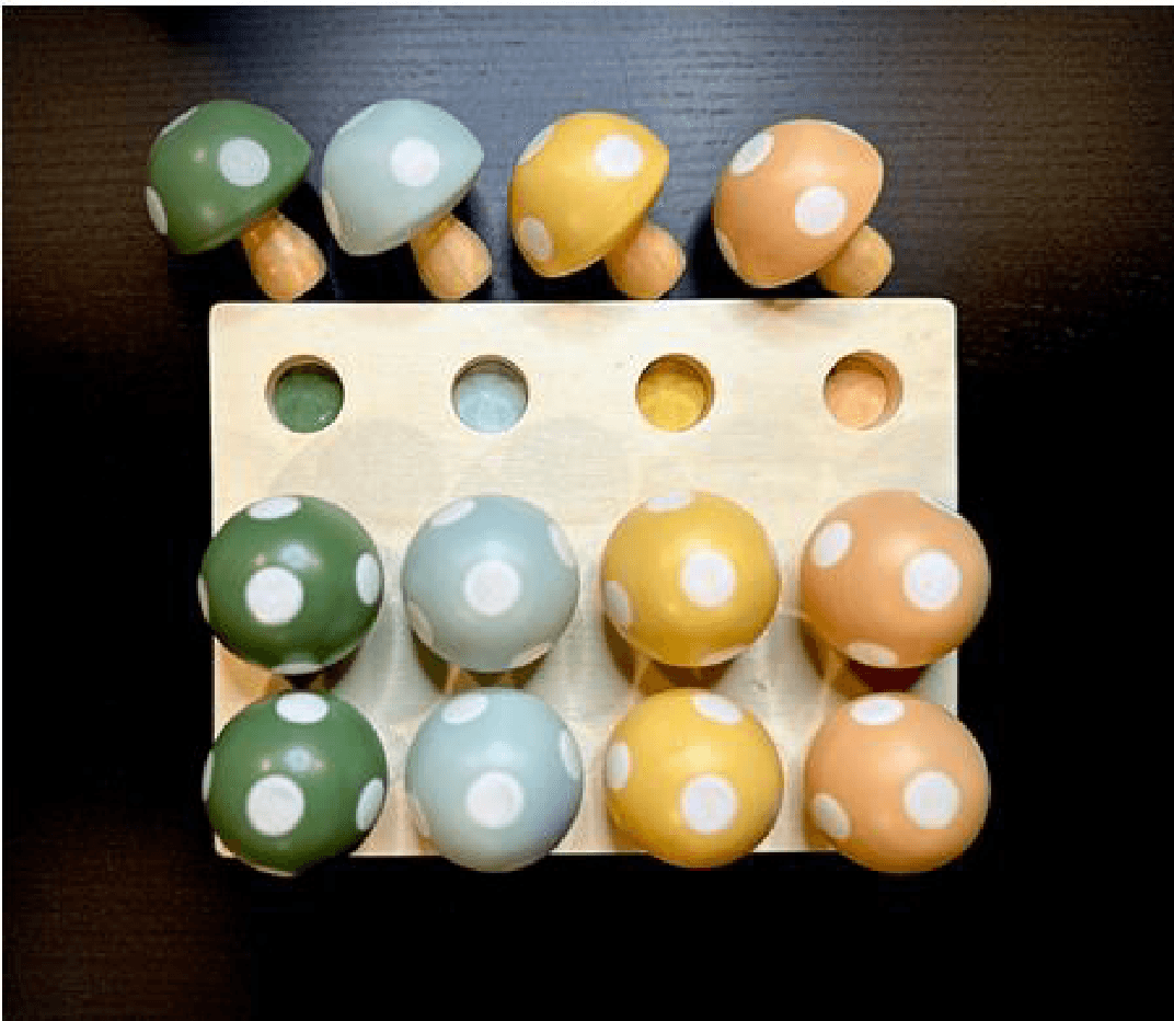 Recalled 13-Piece Toy Mushroom Peg Sorters