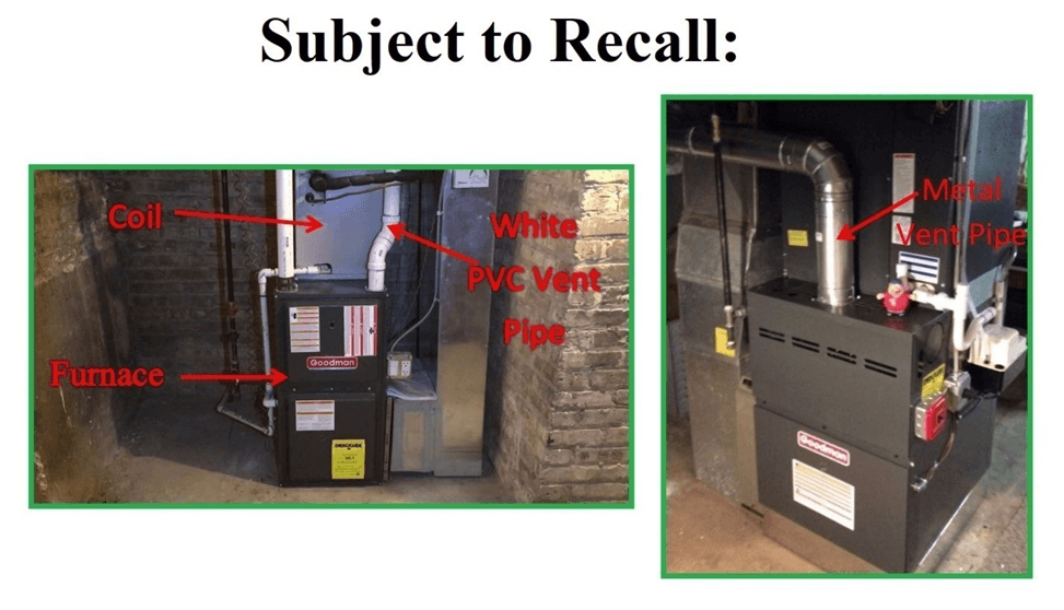 Recalled Evaporator coil drain pans