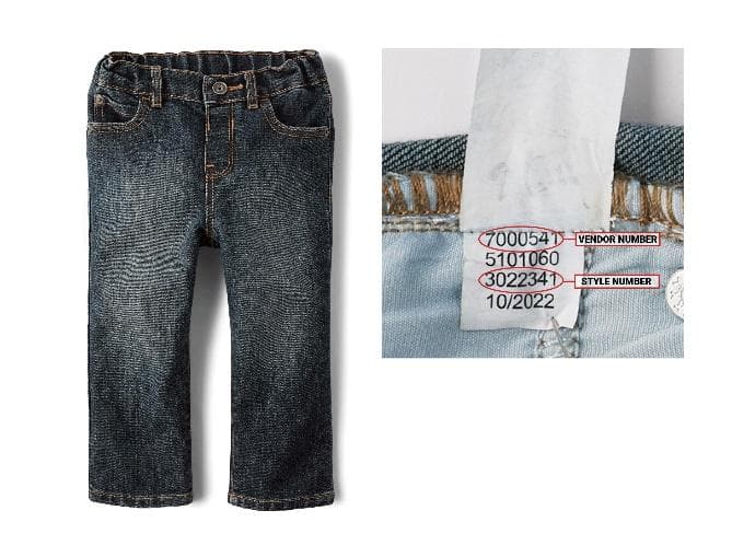 Recalled Baby and Toddler Boy Basic Stretch Straight Leg Jeans
