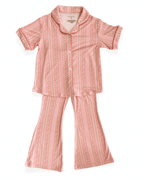 Recalled In My Jammers Button Up Flare Pajama Sets