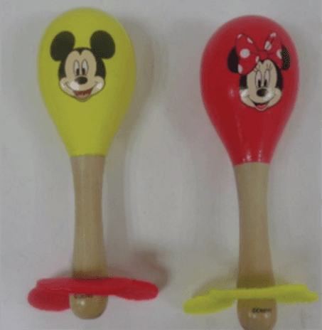 Recalled Wooden Music Shaker and "DTR M&M Maracas" Baby Rattles