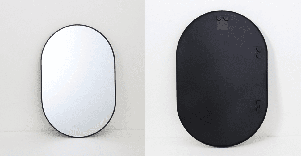 Recalled Origin 21 Oval and Rectangle Black Framed Wall Mirrors