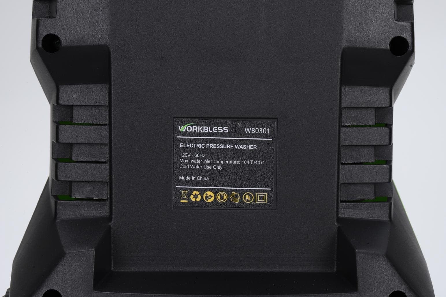 Label on back of Model WB0301